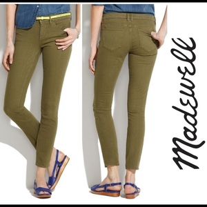Madewell Skinny Skinny Ankle Jeans in Tuscan Olive